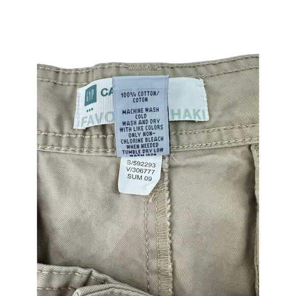 Gap Favorite Khaki Capri Women’s Sz 16 Flat Front Tan Pockets Capri Pants - Picture 8 of 12